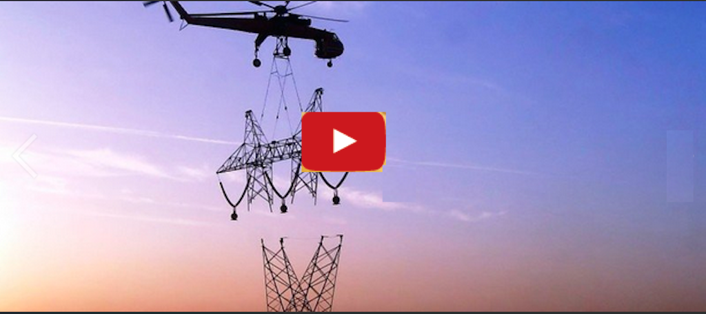 This Is How Helicopters Are Used To Install Electric Power Poles (Amazing )