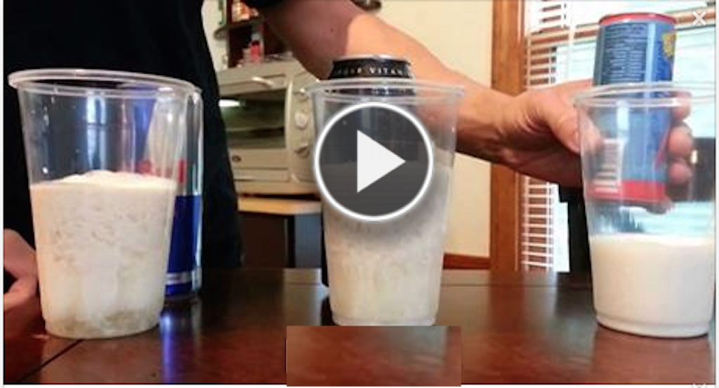 How energy drinks interact with the calcium in your body? This experiment will gross you out