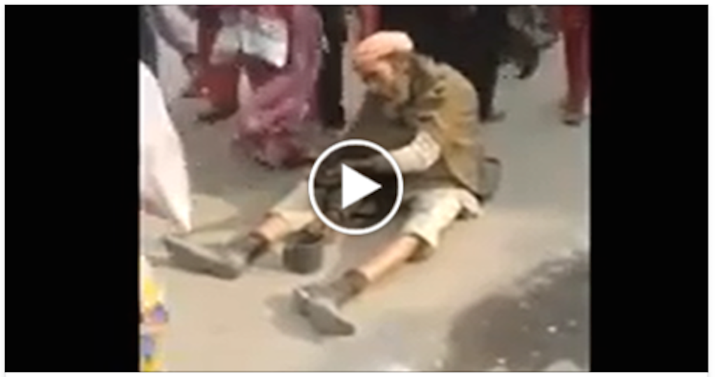 Watch video how this man making fool by acting as begger